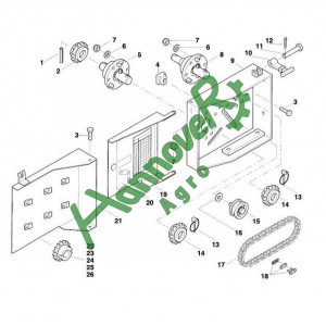 Позиція14  Зірочка Z = 21  AC852945, АС852945, Kverneland , Квернеланд